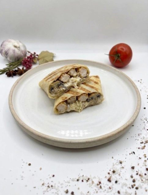 Блины с курицей и грибами